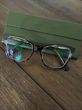 Longchamp Tortoiseshell Brown Cat-Eye Optical Glasses